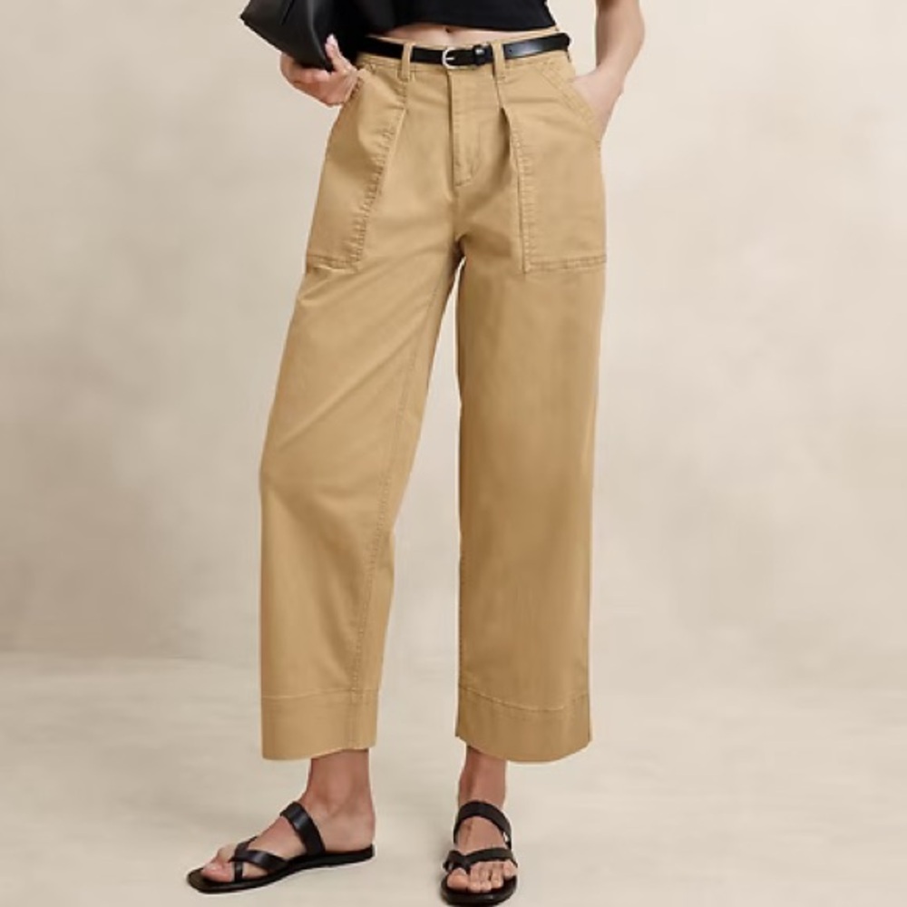 Banana Republic Authentic Chino Barrel Pant in NAVY Size 12 - Picture 2 of 8